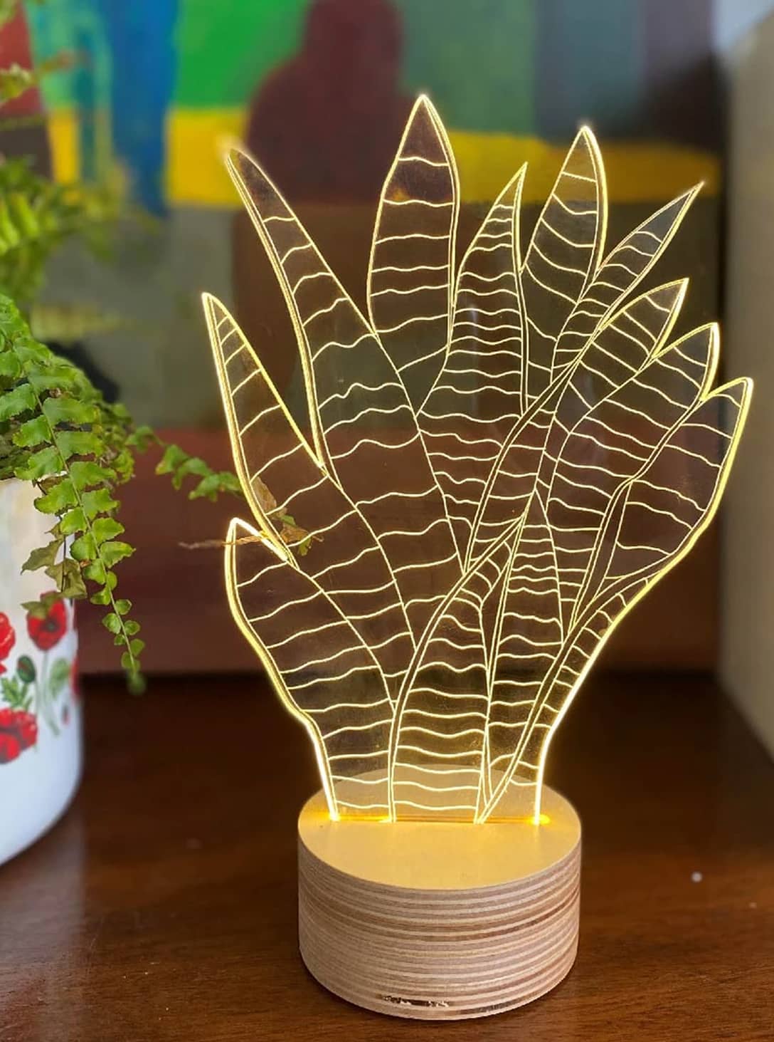 3(216) snake plant lamp - Image 1