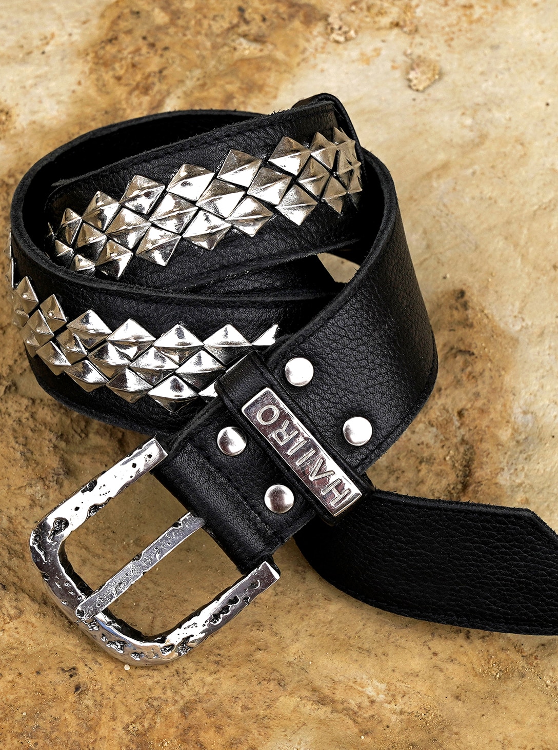 ASMI BELT_0000__A016292 ASMI BLACK BELT WITH NITS - Image 1