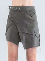 Aoki-WOMEN Wrap Mini Skirt WASH OLIVE - Image 4