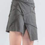 Aoki-WOMEN Wrap Mini Skirt WASH OLIVE