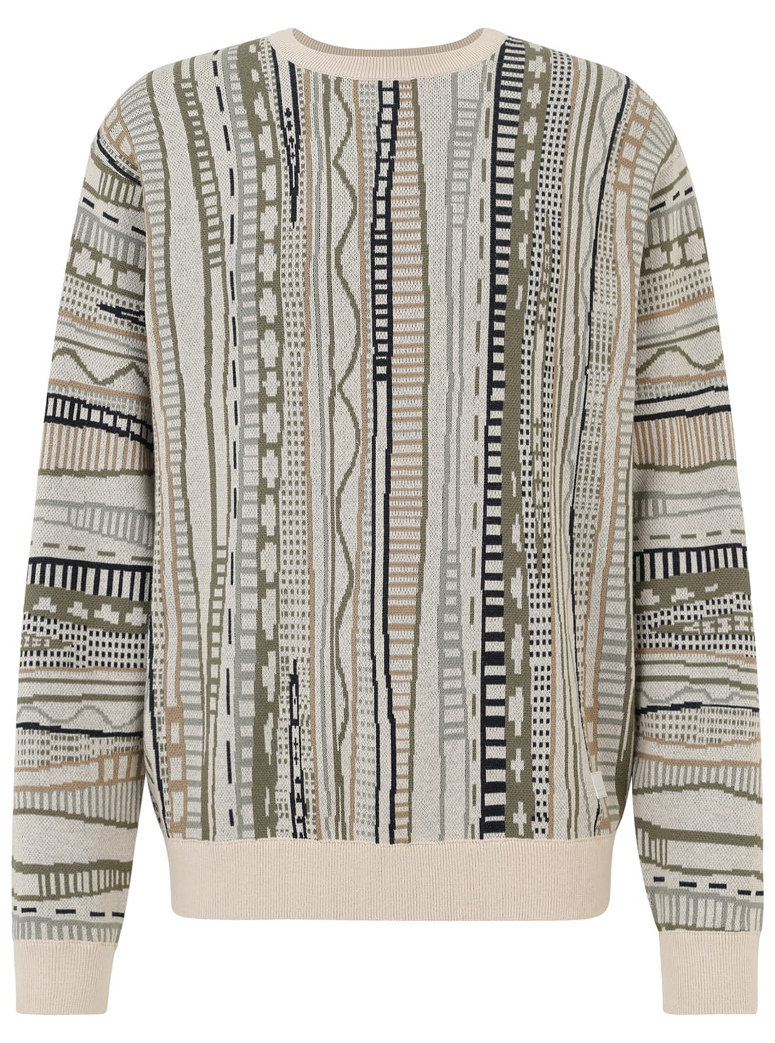 COOL OLIVE_0002_6188231_488_pft01 (1) THEODORE MEN KNITTED SWEATER COOL OLIVE - Image 1