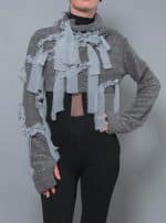 Cropped Sweater GREY - Image 3