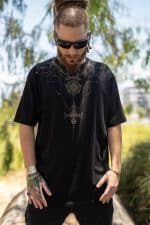 ORNAMENT OVERSIZE T- SHIRT BLACK - Image 2