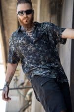 sengoku button shirt black