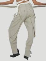 FREDDY WOMEN PANTS WITH STRAPS NATURAL