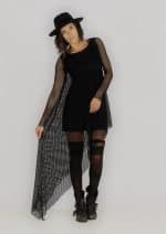 hippie winter dress black - Image 4