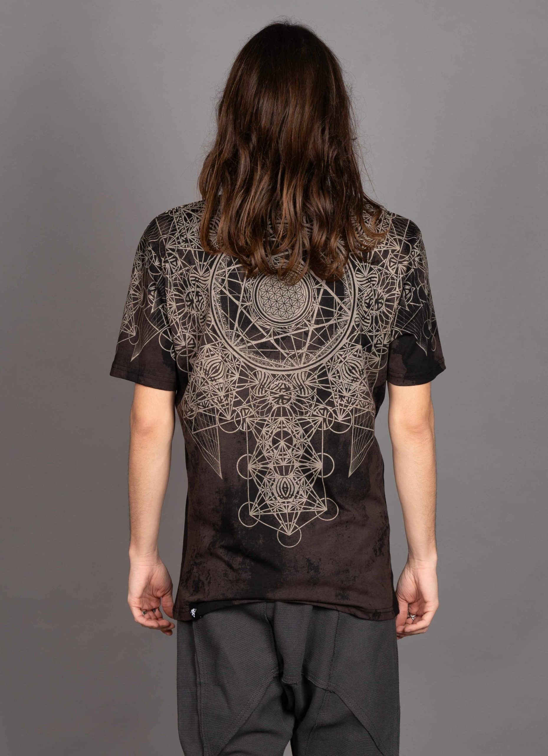GRID THEORY BLK TEX_0004_Layer 80 (1) GRID THEORY T-SHIRT TIE DYE BLACK TEXTURE - Image 1