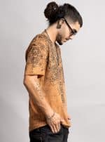 GRID THEORY T-SHIRT TIE DYE ORANGE - Image 3
