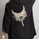 HOSHI WOMEN MIDI KIMONO BLACK