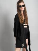 HOSHI WOMEN MIDI KIMONO BLACK - Image 5