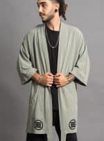 HOSHI MEN MIDI KIMONO BRUSHED GREY - Image 5