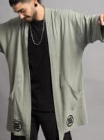 HOSHI MEN MIDI KIMONO BRUSHED GREY - Image 6