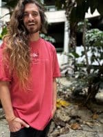 Psychedelic Researcher MEN'S OVERSIZE SHIRT RED - Image 5
