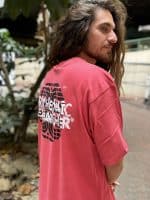 Psychedelic Researcher MEN'S OVERSIZE SHIRT RED - Image 6