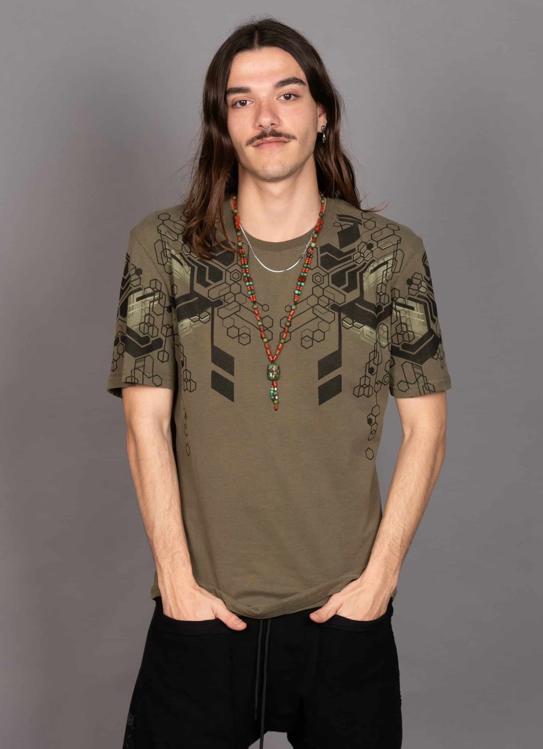 KAITAN OLIVE_0004_Layer 102 KAITAN MEN'S T-SHIRT OLIVE - Image 1