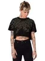 KEEP GOING WOMEN'S CROP BLACK TEX