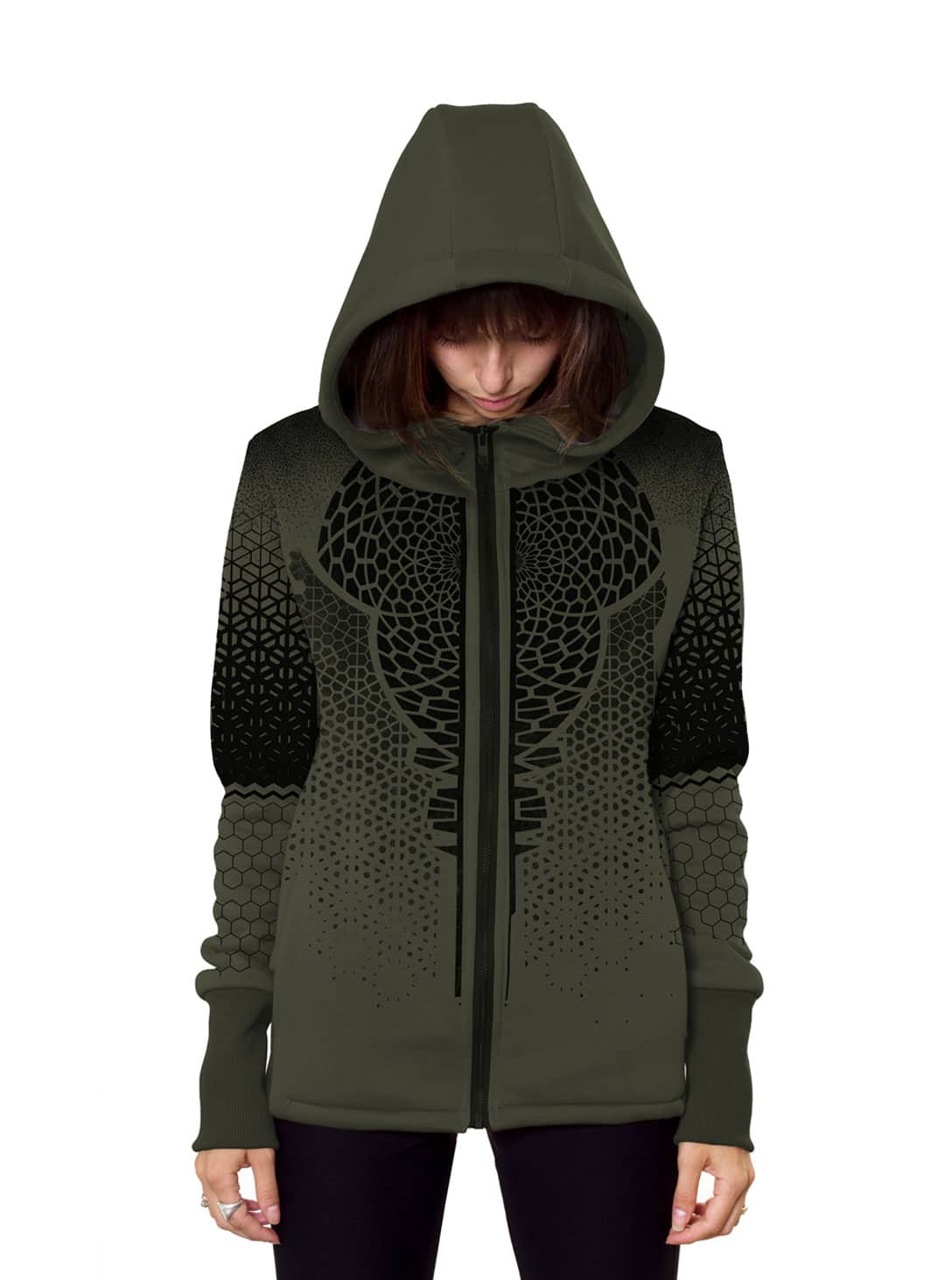 MARK-OLIVE-1(1) Mark WOMEN'S HOOD OLIVE - Image 1