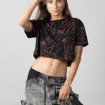 MOONA WOMEN CROP TOP BLACK