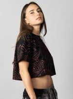 MOONA WOMEN CROP TOP BLACK - Image 5