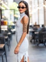 MORPH MINI DRESS LIGHT GREY - Image 2