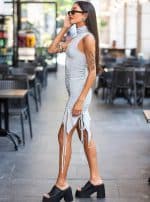 MORPH MINI DRESS LIGHT GREY - Image 5