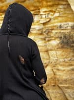 NARYA BLACK- WOMEN LONG KNITTED HOOD CARDIGAN - Image 3