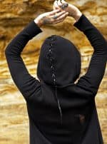 NARYA BLACK- WOMEN LONG KNITTED HOOD CARDIGAN - Image 4