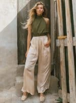 NOVA WOMEN TROUSES FAWN - Image 4