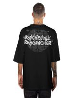 Psychedelic Researcher MEN'S OVERSIZE SHIRT BLACK - Image 4