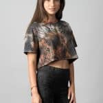 MOONA CROP TOP GREY RUST