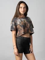 MOONA CROP TOP GREY RUST