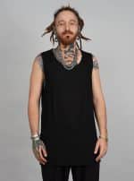 SHALVATA MEN'S TANK TOP BLACK - Image 4