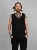 SHALVATA MEN'S TANK TOP BLACK - Image 6