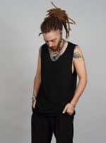 SHALVATA MEN'S TANK TOP BLACK