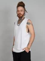 SHALVATA MEN'S TANK TOP WHITE - Image 3