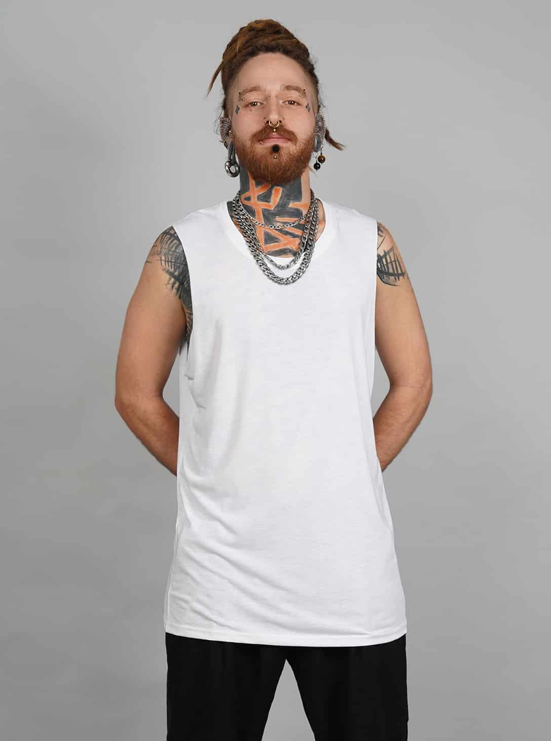 SHALVATA WHITE_0000s_0009_Group 3(1) SHALVATA MEN'S TANK TOP WHITE - Image 1
