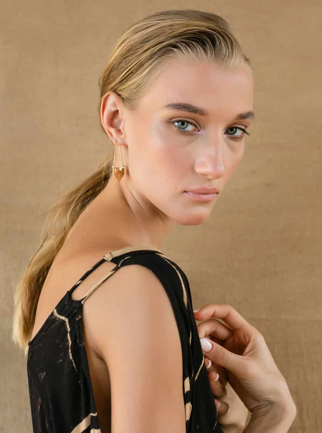 SHRINE PLAITED EAR_0000_Layer 20 SHRINE PLAITED EARRINGS - Image 1
