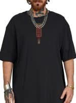 SNAP OVERSIZE T-SHIRT BLACK - Image 3