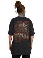 SNAP OVERSIZE T-SHIRT BLACK - Image 6