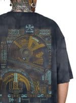 SNAP OVERSIZE T-SHIRT GREY TIE DYE - Image 2