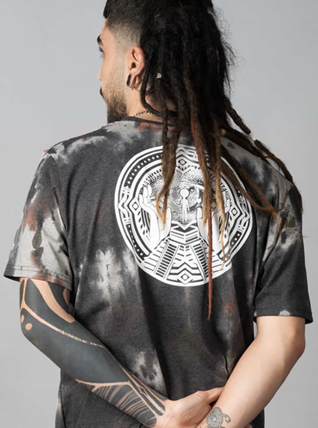 SOLOS GREY RUST-OMER_0009_Brightness_Contrast 3 copy Solos MEN SHIRT GREY TIE DYE - Image 1