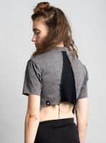 SONIC WOMEN CROP TOP GALAXY GREY - Image 4
