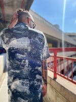 Sumo Waves Button Shirt Blue - Image 4