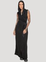 Sorcerer Ho-WOEMN WRAPED Maxi Dress BLACK - Image 4