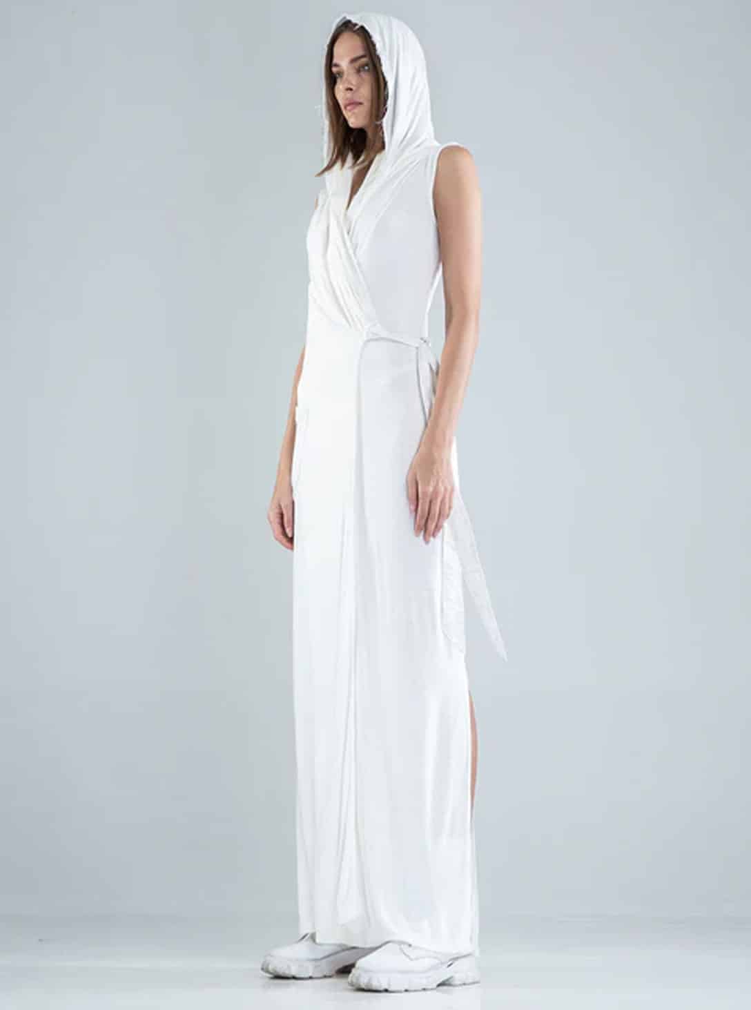 Sorcerer Ho Maxi Dress OFFWHITE_0000_Layer 250 Sorcerer Ho-WOEMN WRAPED Maxi Dress OFFWHITE - Image 1