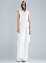 Sorcerer Ho-WOEMN WRAPED Maxi Dress OFFWHITE - Image 4