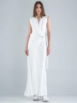 Sorcerer Ho-WOEMN WRAPED Maxi Dress OFFWHITE - Image 6