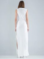 Sorcerer Ho-WOEMN WRAPED Maxi Dress OFFWHITE - Image 7