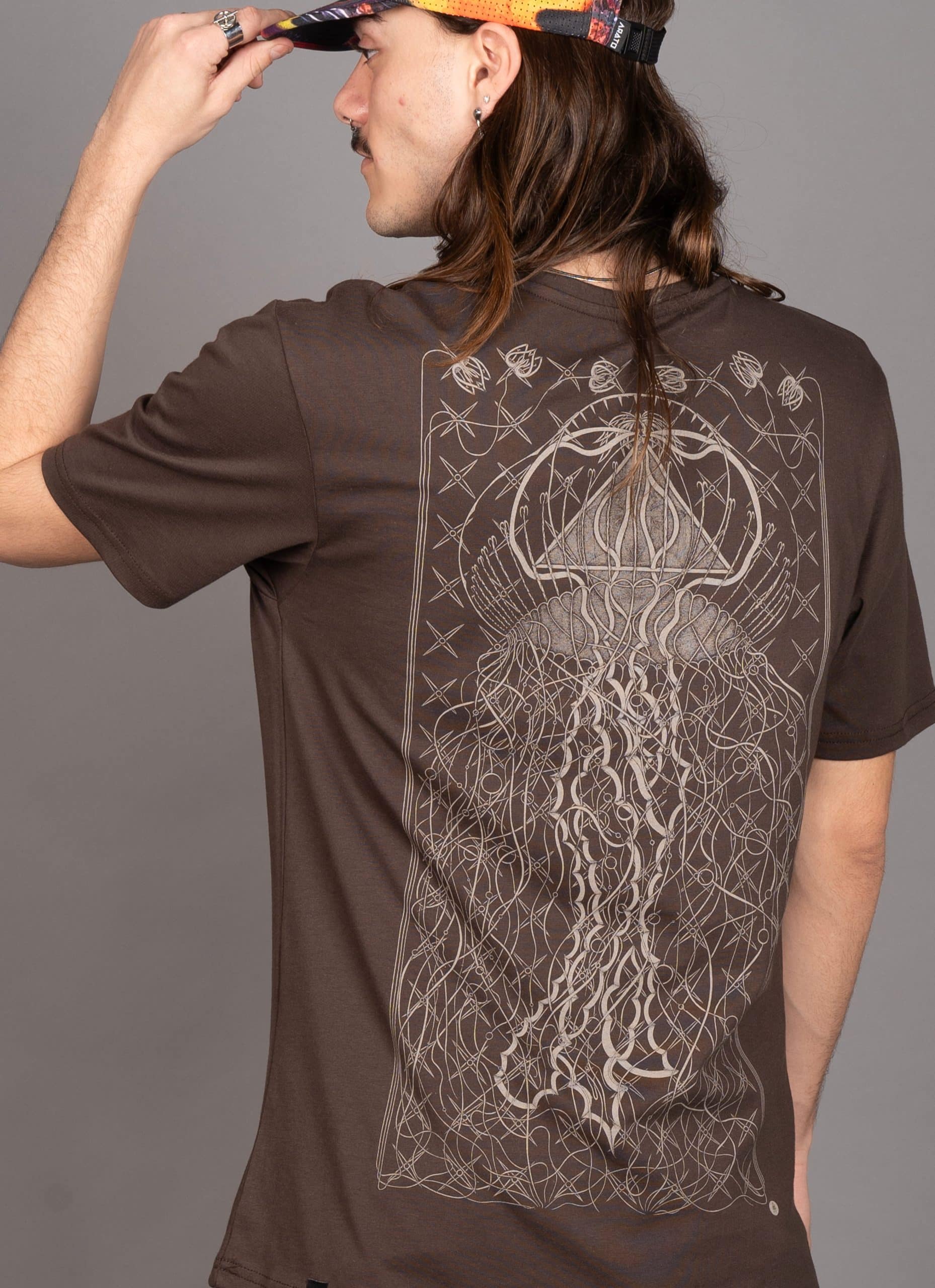 TAHARA BROWN_0000_Group 46 copy Tahara MEN'S T-SHIRT Dark Brown - Image 1