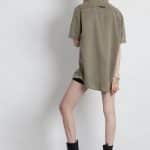 OR BUTTON SHIRT GREEN WASH